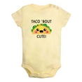 thumbnail image 1 of Taco' Bout Cute Novelty Rompers For Babies, Newborn Baby Unisex Bodysuits, Infant Jumpsuits, Toddler 0-24 Months Kids One-Piece Oufits (Yellow, 12-18 Months), 1 of 4