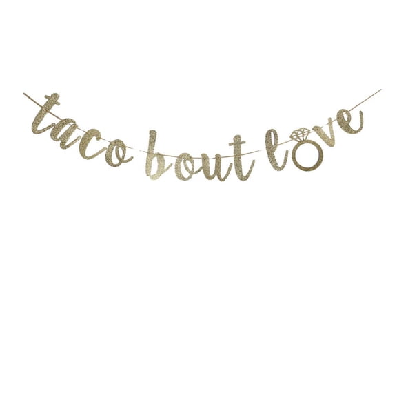 Taco Bout Love Banner, Fun Sign Decors for Mexican Fiesta Themed Bridal Shower/Wedding/Engagement/Bachelorette Party Supplies