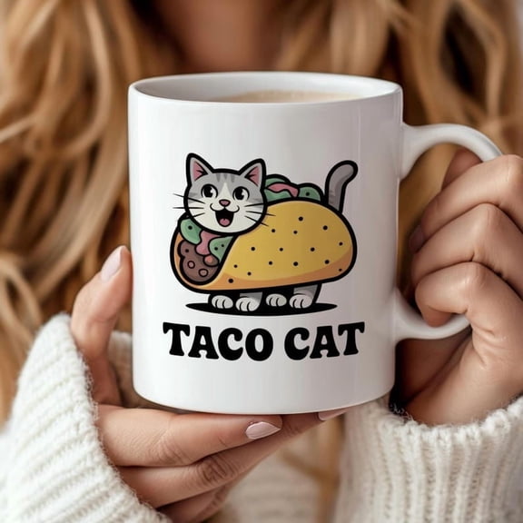 Taco C1At Mug, Funny Cinco De Mayo Coffee Cup For C1At And Taco Lovers, Cute MexiC1An Taco GifT1 Idea For C1At Owner M1en WoM1en, Mexico Pride Mug