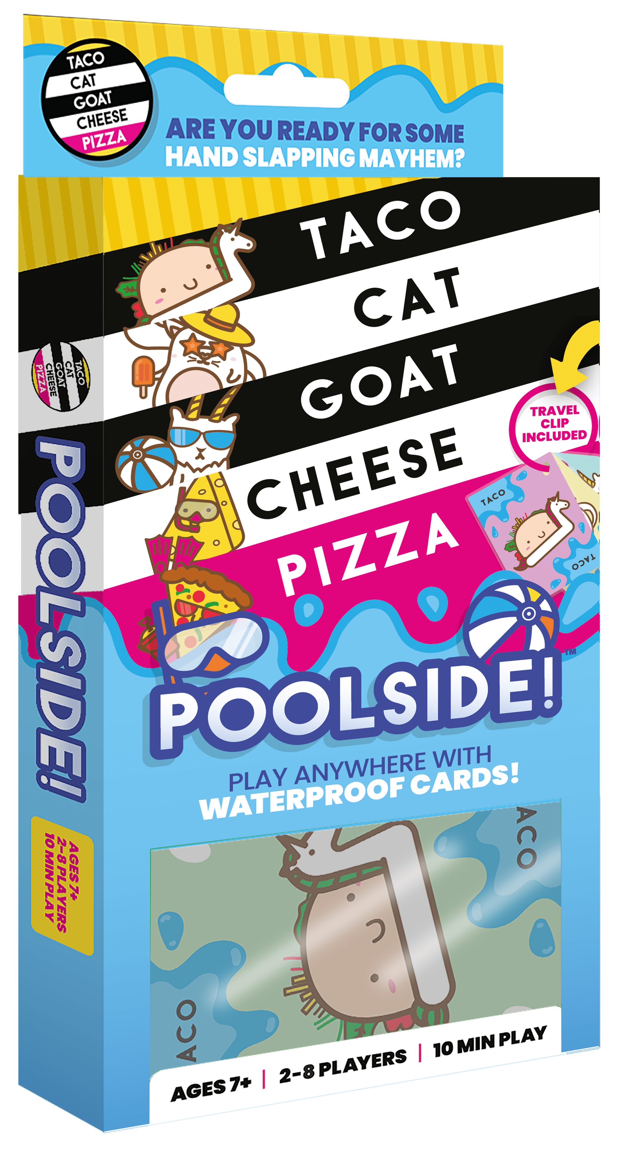 Taco Cat Goat Cheese Pizza Pool Edition Waterproof Card Game for