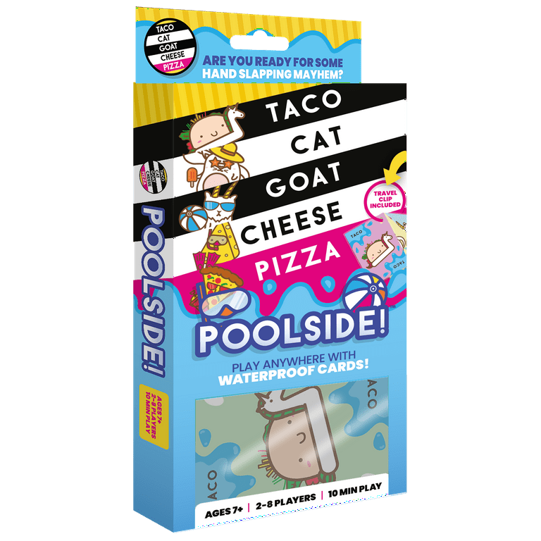 Taco Cat Goat Cheese Pizza Poolside Edition Waterproof Card Game