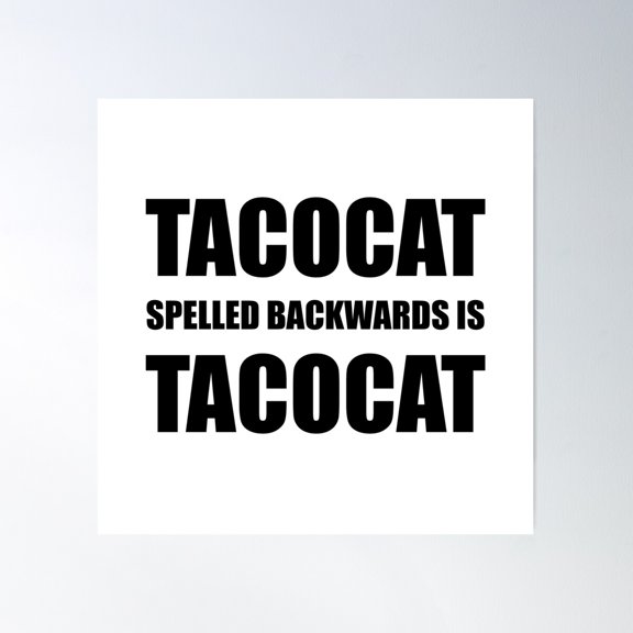 Taco Cat Poster Wall Art, Modern Wall Decor For Living Room Bedroom, 16x16 UNFRAMED