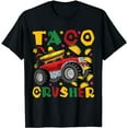 thumbnail image 1 of Taco Crusher Monster Truck Funny Cinco De Mayo Kids Boys T-Shirt, 1 of 5