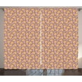 thumbnail image 1 of Ambesonne Taco Curtains 2 Panel Set, Fiesta Time Cuisine, 108" x 63", Lime Green Sand Brown, 1 of 3