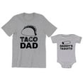 thumbnail image 1 of Taco Dad Men's T-Shirt Graphic Food Tee Daddy's Taquito Baby Bodysuit Kids Toddler Shirt, 1 of 3