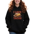 thumbnail image 1 of Taco Fiesta Hoodie for Men and Women, Unisex Pullover Hooded Sweatshirt, Comfortable Cotton Poly Blend, Casual Streetwear Outfit, 1 of 5