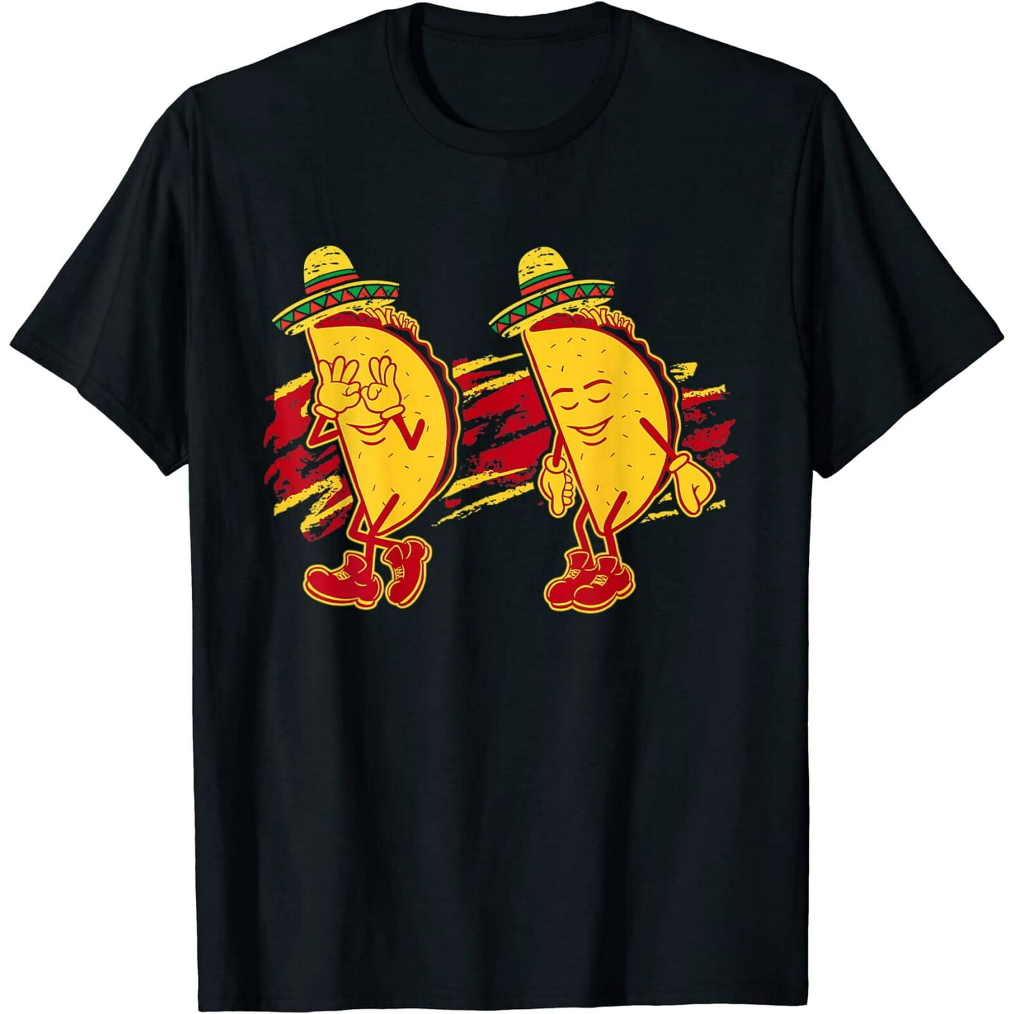 Taco Griddy Dance Cinco de Mayo Men's Short Sleeve Black TShirt Casual
