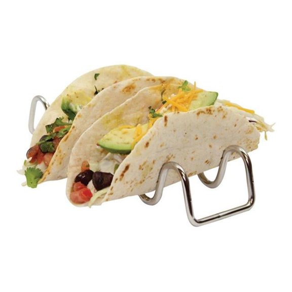 Taco Holder Stainless Steel & Silver