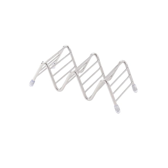 Taco Holder,Stainless Steel Taco Stand,Taco Shell Holder Stand,Small Taco Tray Plates Taco Stand Rack,Metal Taco Stands,Versatile Metal Stackable Stands for Bathroom,Kitchen,(2-3 Grids,5.51x2.56 in)