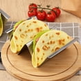 thumbnail image 1 of Taco Holder Stand | Corn Tortilla Rack | Sturdy Iron Construction | Dishwasher Safe | Microwave & Oven Safe | Silver Finish | 2 Size Options, 1 of 6