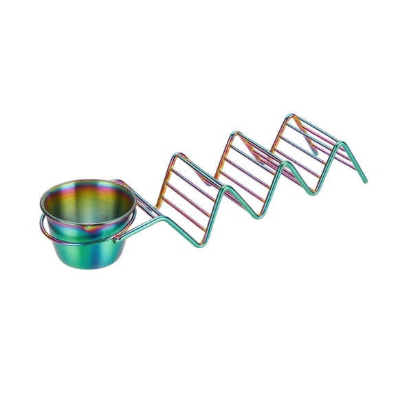 Taco Holder Stand with Cup Compartment Serving Tray for Hard and Soft Shell Tacos/Taco Tuesday Party Supplies Kitchen Dining Table Accessories for Hosting, Multicolor