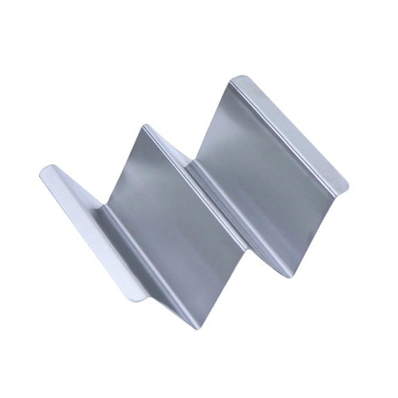 Taco Holder Stand - Large Sturdy Tortilla Rack for Shells, Dishwasher Safe, Silver Metal Taco Baking & Serving Tray for Kitchen, Parties & Restaurants