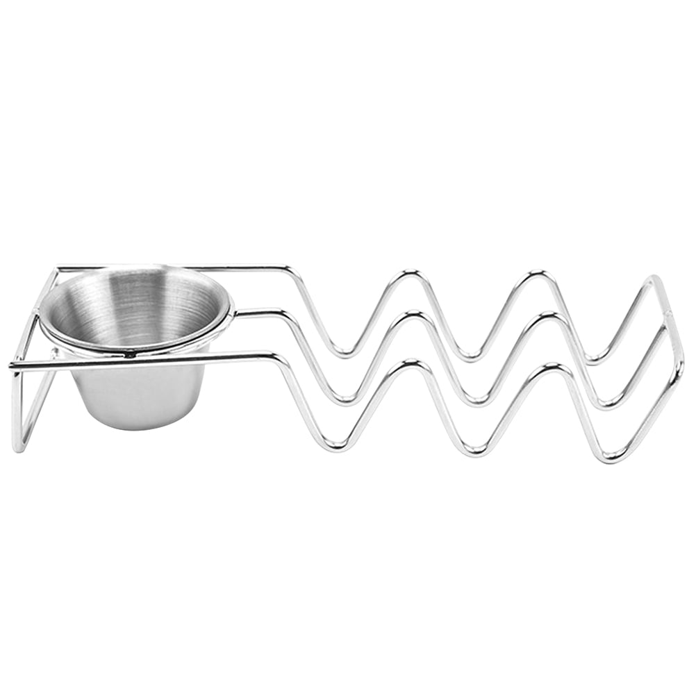 Taco Holder with Salad Cup Stainless Steel Taco Holder Taco Stand Metal