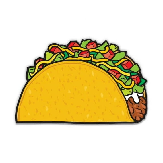 Taco I Love Mexican - 8" Vinyl Sticker - For Car Laptop I-Pad - Waterproof Decal