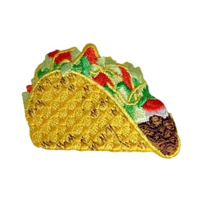 Taco Iron on Embroidered Patch