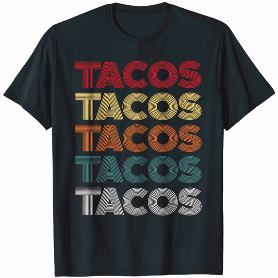 Taco Love Vintage Graphic Tee Shirt Funny Foodie Gift