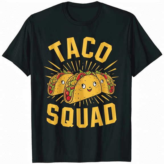 Taco Lover Squad Graphic Tee Shirt for Mexican Food Fans