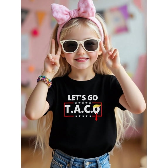 MAWOTEA Taco Lovers Exclusive Funny Graphic T-shirt for Kids,Black Fabric 100% Cotton Made