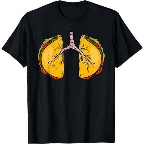Taco Lungs Mexican Nurse Cinco De Mayo Nursing Fiesta T-Shirt