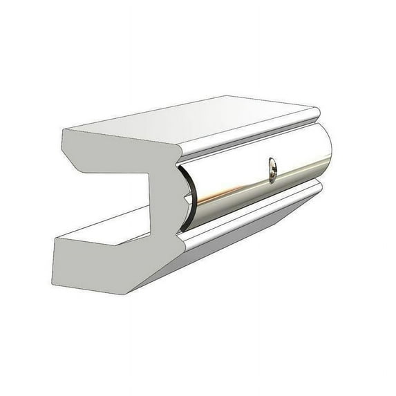Taco Marine V21-9647WHA20D Rigid Vinyl, White Rub Rail, 1-11/16"W x 1-3/4"H x 20'L