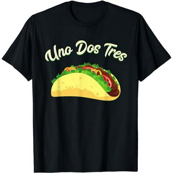 Taco Men Women Kids Plus Curve Text T-shirt Uno Dos Tres T-Shirt
