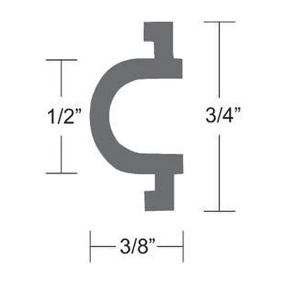 Taco Metals 50' Rub Rail Vinyl Insert V120334BKA50-1
