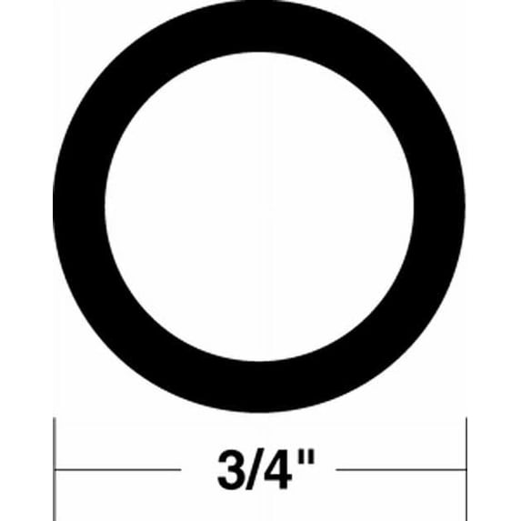 Taco Metals V12-0005BKA50-1 Black Rub Rail Insert 3/4" Diameter X 50' L