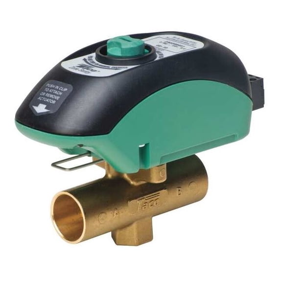 Taco Motorized Zone Valve,NC,Brass,3/4inSweat V075C2G2ZA024Q4A2