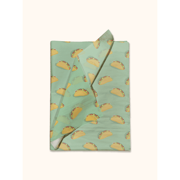 Taco Printed Tissue Paper - Tissue Paper for Gift Bags - Gift Bag Wrapping Paper - Gift Wrapping Paper - Food Tissue Paper | 24 Sheets 20" x 30"