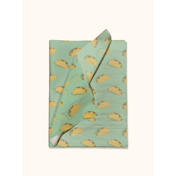 Taco Printed Tissue Paper - Tissue Paper for Gift Bags - Gift Bag Wrapping Paper - Gift Wrapping Paper - Food Tissue Paper | 24 Sheets 20" x 30"