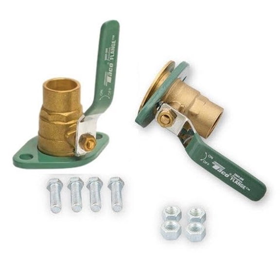 Taco SFL-100S Brass NSF Shut-Off Freedom Swivel-Flange Set - 1" Sweat