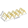 thumbnail image 1 of Taco Shell Holder Stand, Stainless Steel Taco Stand Rack, Oven Safe for Baking, Dishwasher and Grill Safe (Gold), 1 of 5