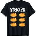 thumbnail image 1 of Taco Six Pack Fun Mexican Fitness Gym T-Shirt, 1 of 5