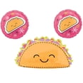 thumbnail image 1 of Taco Smiley Face Emoji 3 piece Birthday Balloons Supplies Party Fiesta Tuesday, 1 of 1