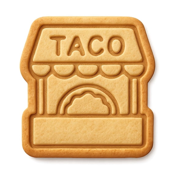 Taco Stand Cookie Cutter & Stamp, Fondant & Clay - 4x3.7