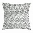 thumbnail image 1 of Taco Throw Pillow Cushion Cover, Burgers Mexican Rolls Sandwiches American and Mexican Fast Food Doodle Image, Decorative Square Accent Pillow Case, 20 X 20 Inches, Black and White, by Ambesonne, 1 of 2