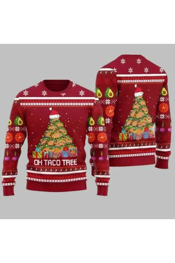 Taco Tree 3D Christmas Sweater