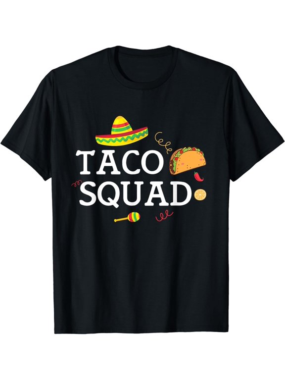 Taco Tuesday Apparel Taco Squad T-Shirt Black X-Large