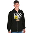 thumbnail image 1 of Taco Tuesday Everyday Mexican Foodie Unisex Fleece Graphic Zip Up Hoodie Brisco Brands 2X, 1 of 5