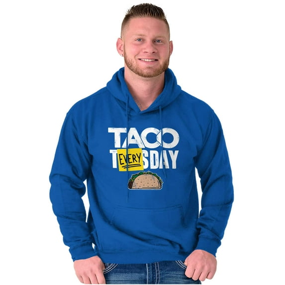 Taco Tuesday Everyday Mexican Foodie Unisex Plus Fleece Graphic Hoodie Brisco Brands 4X