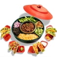 thumbnail image 1 of Taco Tuesday Kit - Taco Bar Serving Set for a Party with 4 Taco Holders, 30-oz Heated Pot, 1 of 7