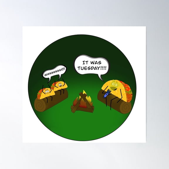 Taco Tuesday Poster Wall Art, Modern Wall Decor For Living Room Bedroom, 24x24 UNFRAMED