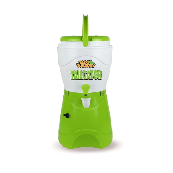 Taco Tuesday 1 Gallon Tailgator Slushie Machine and Margarita Maker with Double Wall Insulation, Green