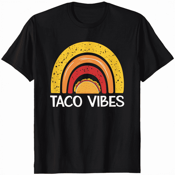 Taco Vibes Only Graphic Tee Shirt for Men Women Kids