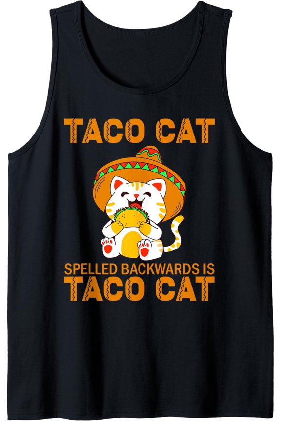 Tacocat For Kids Taco Cat Cinco De Mayo Tacocat Cat Tank Top Size S-3XL