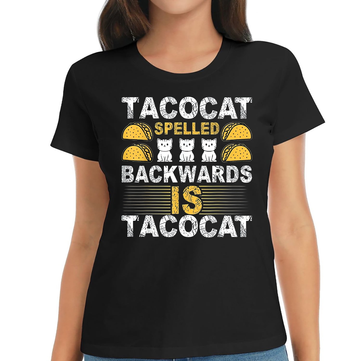 Tacocat Spelled Backward Is Tacocat Taco Cat T-Shirt - Walmart.com