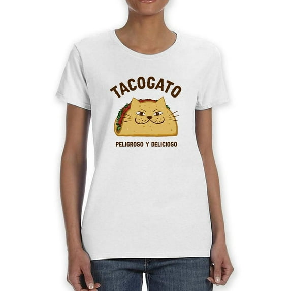 Tacogato Cat Taco T-Shirt Women -Smartprints Designs, Female 4X-Large