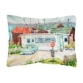 thumbnail image 1 of Tacoma Beer and Boiled Shrimp Market Fabric Decorative Pillow, 1 of 3