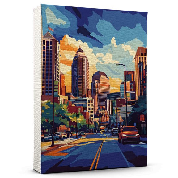 Tacomas Canvass Vintage, Washington Travel Prints Wall Art, Tacomas Travel Canvas, Washington Travel Colorful Canvas - 100AZ1353