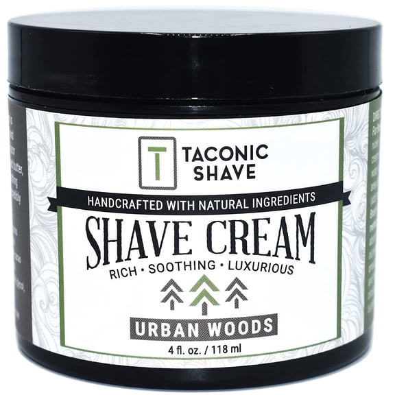 Taconic Shave, All Natural Shave Cream  4 oz.  Skin Soothing Ingredients  Urban Woods Scent